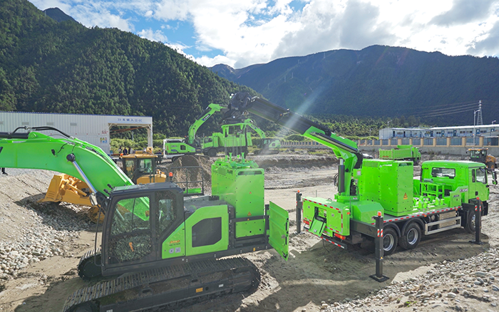 工程补能总卡壳？拉斯维加斯9888移动换电车让设备8分钟满电复工